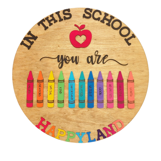 Handcrafted Front Door Decor | Teacher/School Front Door Sign | Home Decor | Gift | Porch Decor | Outdoor Decor