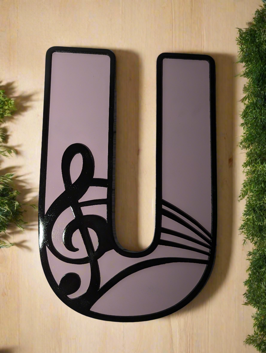 Music note ABC wall art