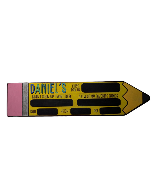 Back to school pencil sign